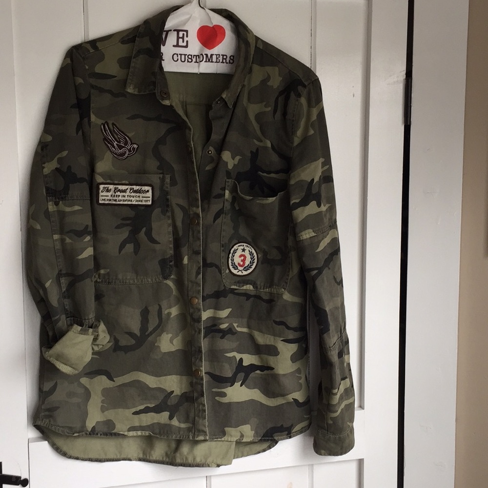 Zara military camouflage jacket/shirt size S